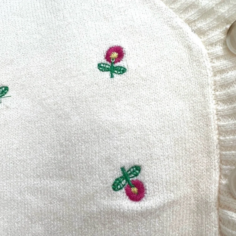 T8-Dreamers embroidered cardigan-NWT Sz S/M - Picture 5 of 5